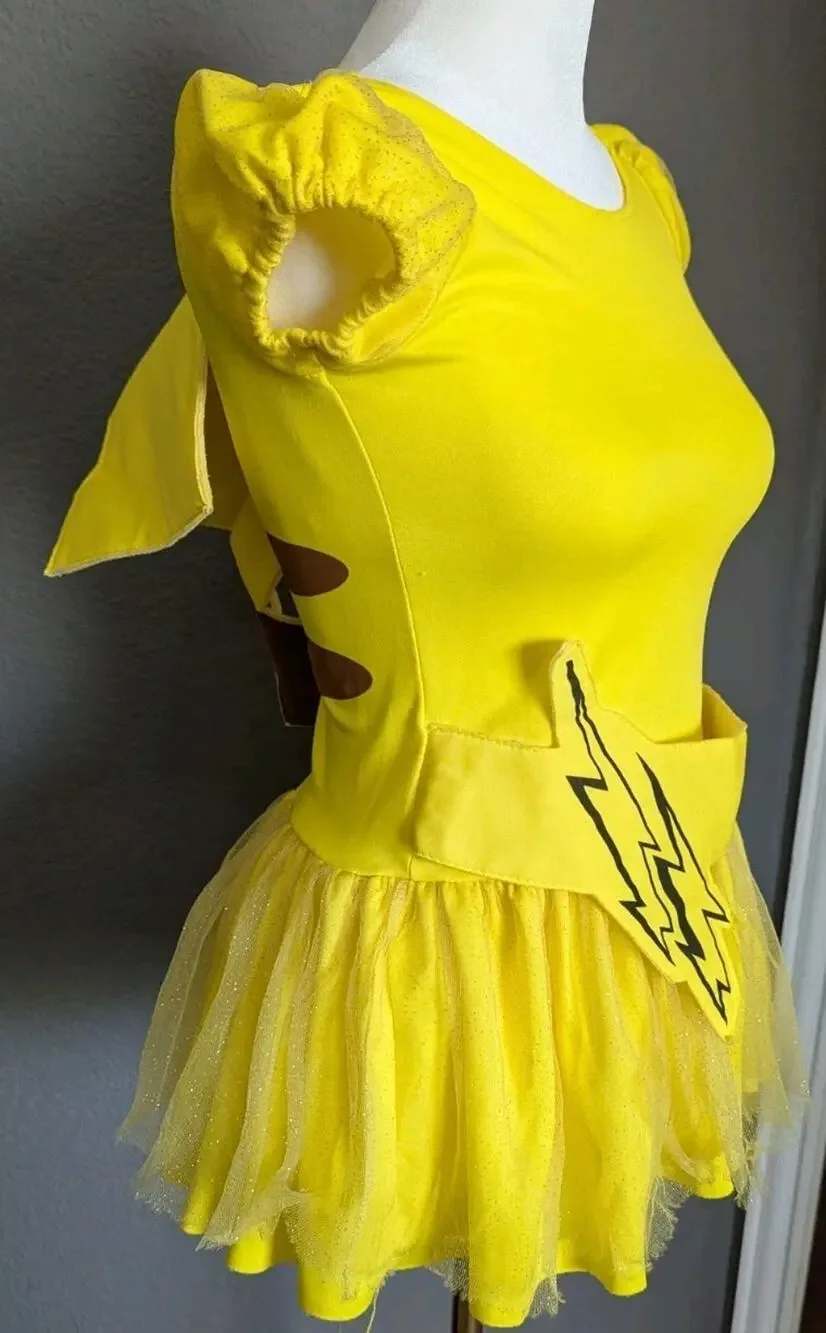 Rubies Pokemon Pikachu Costume Girls M 10 12 Halloween Costume Dress Mask Tutu